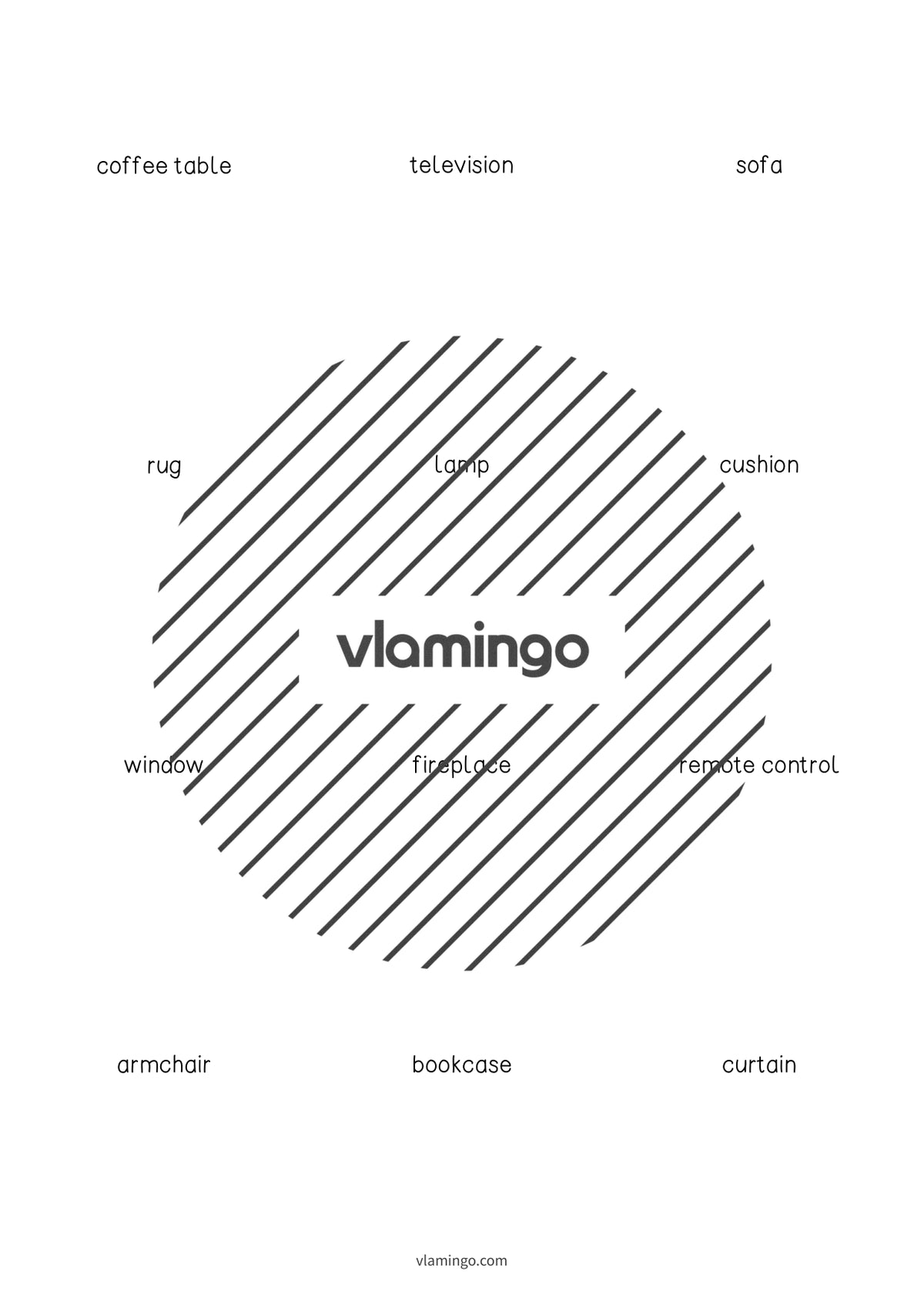 de englisch living room vocabulary cards 004