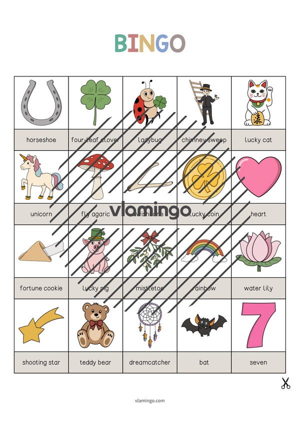 de englisch lucky symbols bingo 003