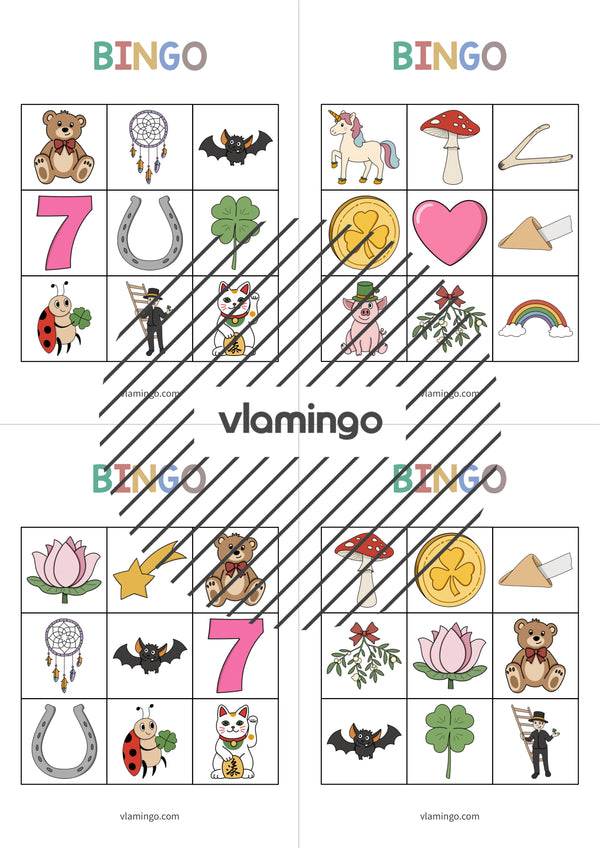 de englisch lucky symbols bingo 006