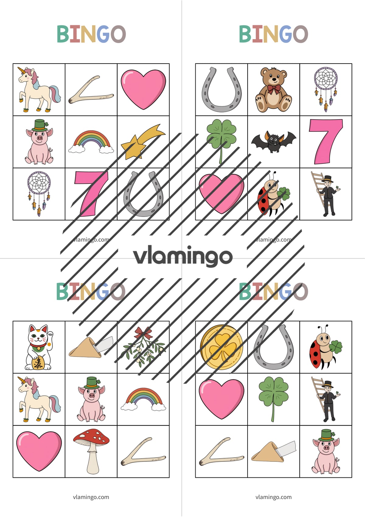 de englisch lucky symbols bingo 007