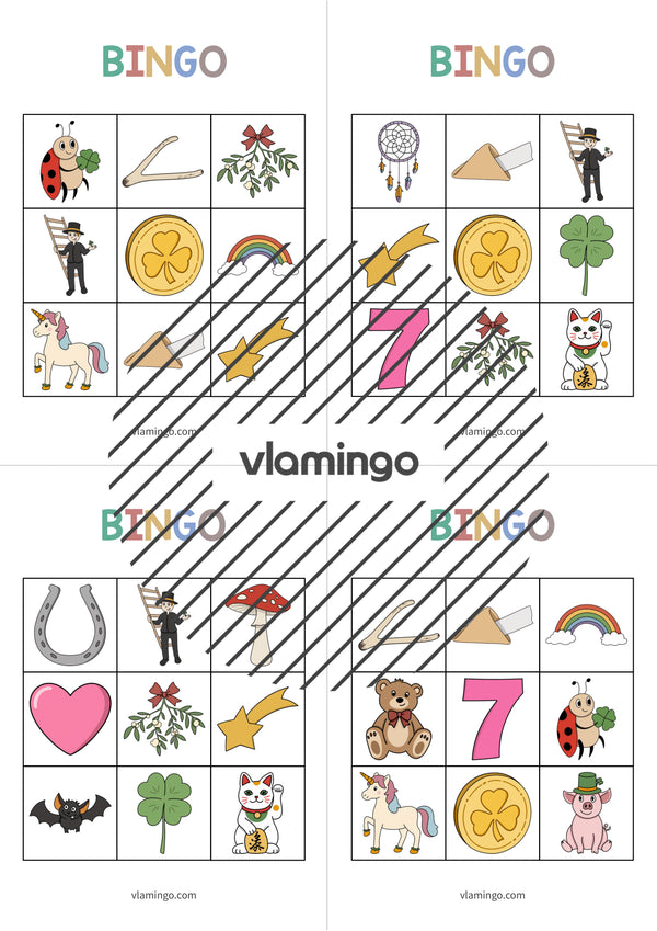 de englisch lucky symbols bingo 010