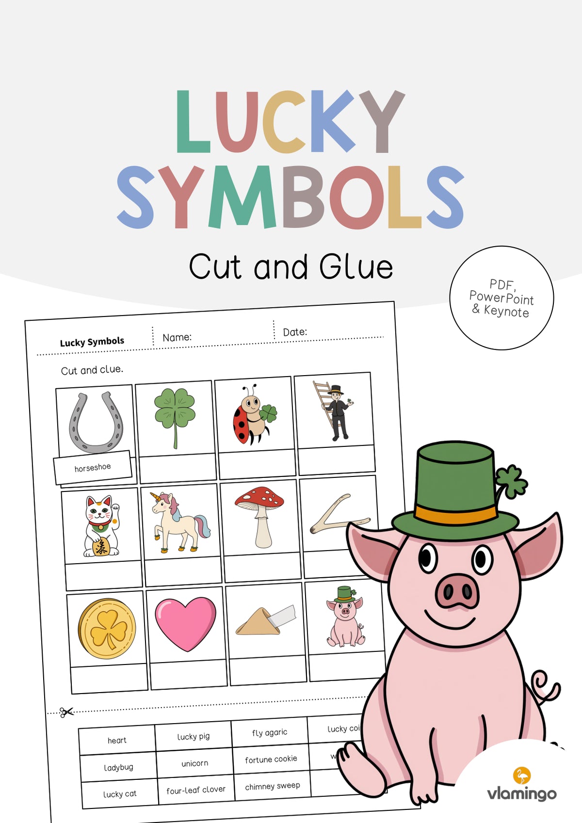 de englisch lucky symbols cut and glue 001