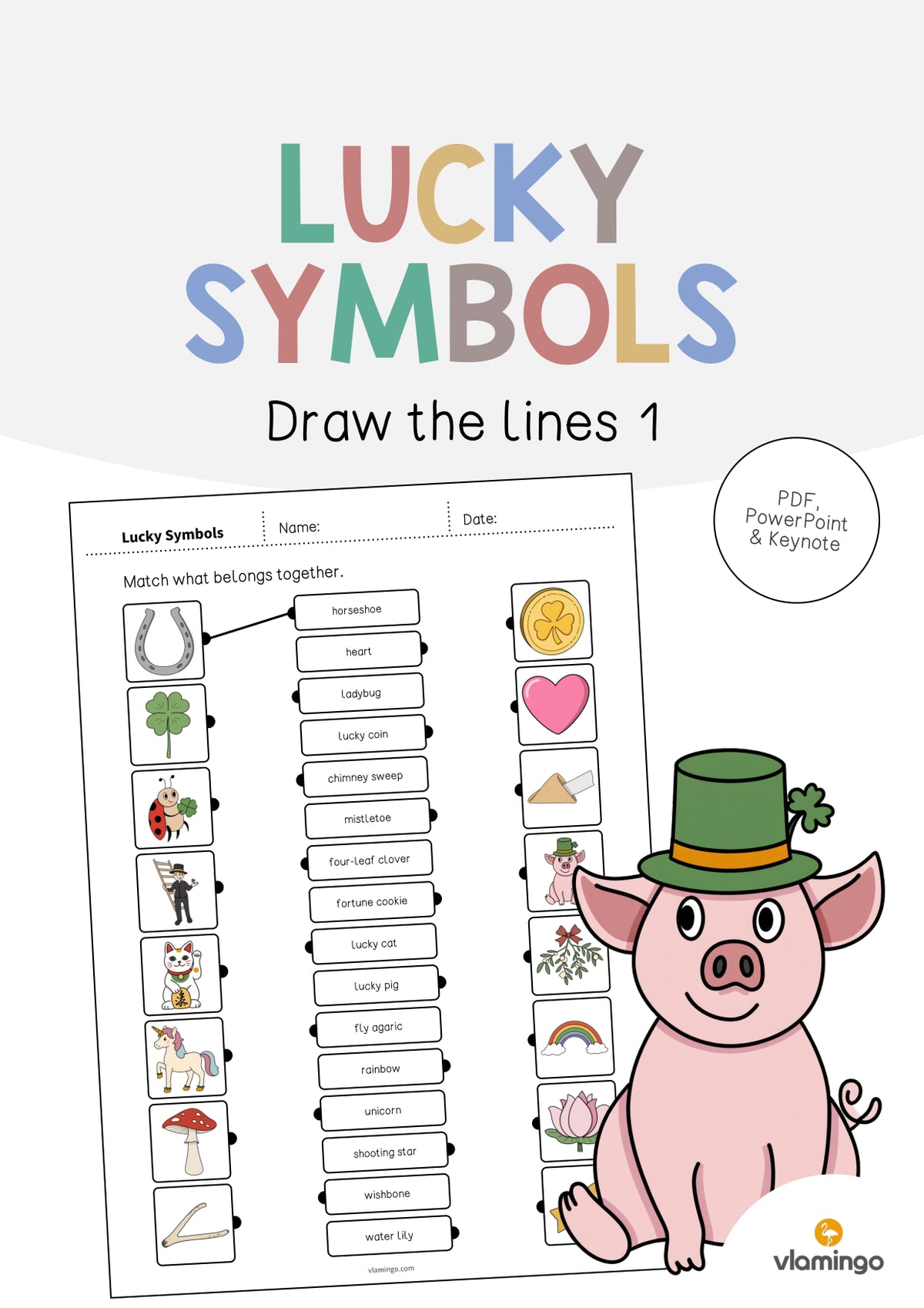 de englisch lucky symbols draw the lines 1 001