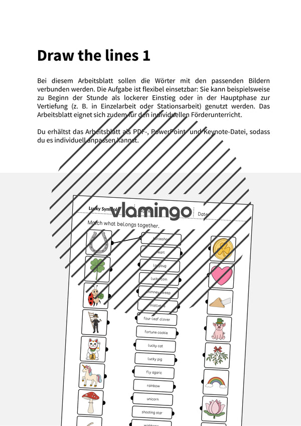 de englisch lucky symbols draw the lines 1 002