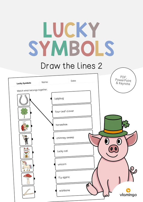 de englisch lucky symbols draw the lines 2 001