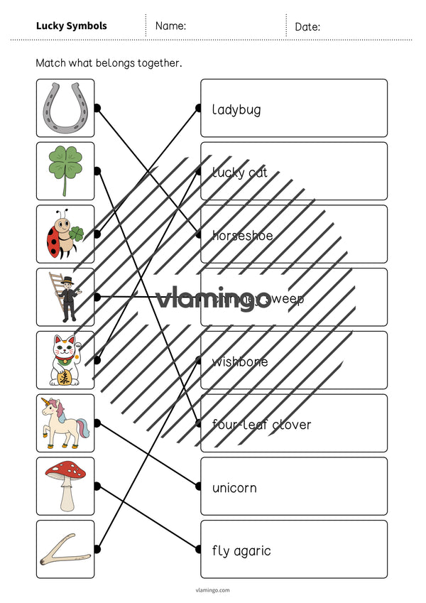 de englisch lucky symbols draw the lines 2 006