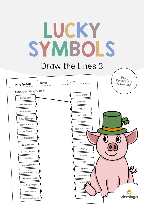 de englisch lucky symbols draw the lines 3 001