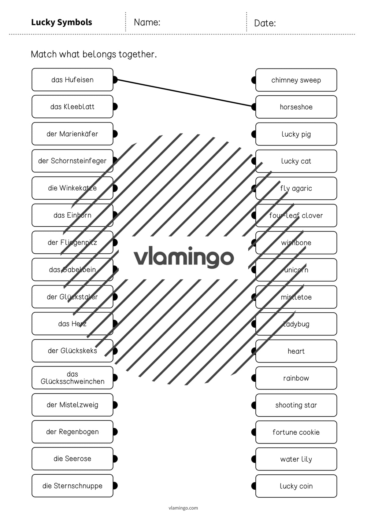 de englisch lucky symbols draw the lines 3 003