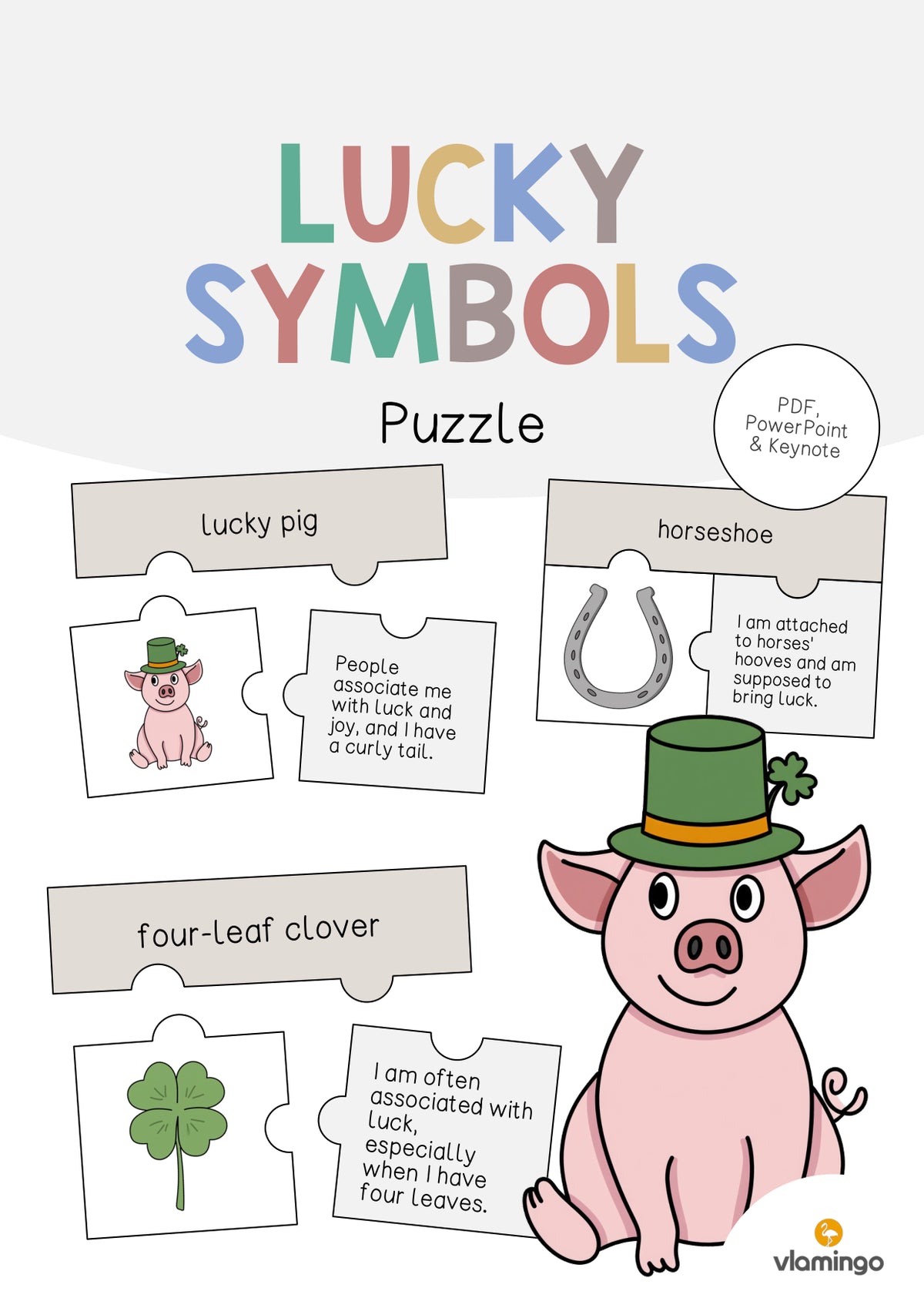 de englisch lucky symbols puzzle 001