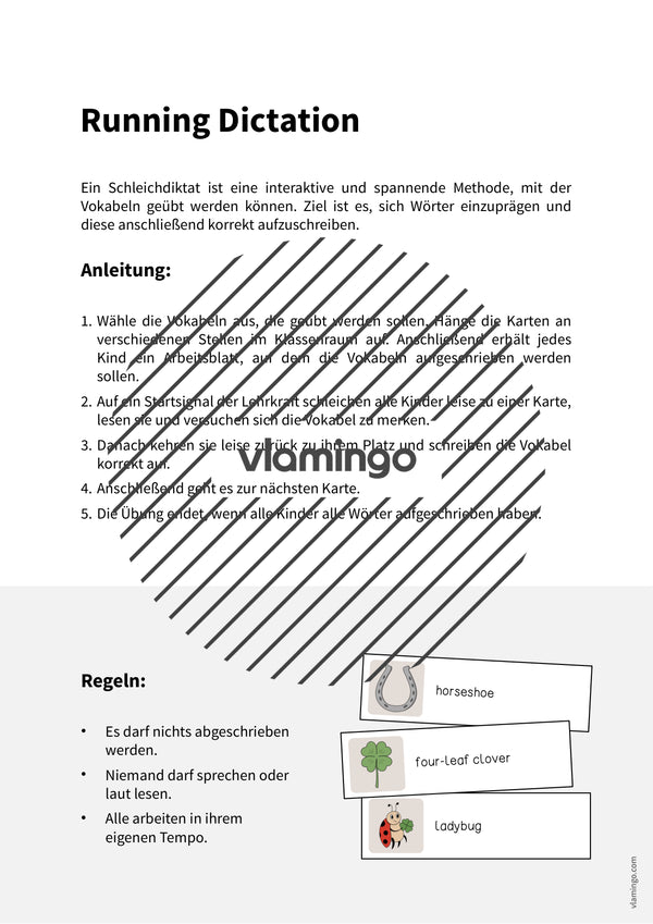 de englisch lucky symbols running dictation 002