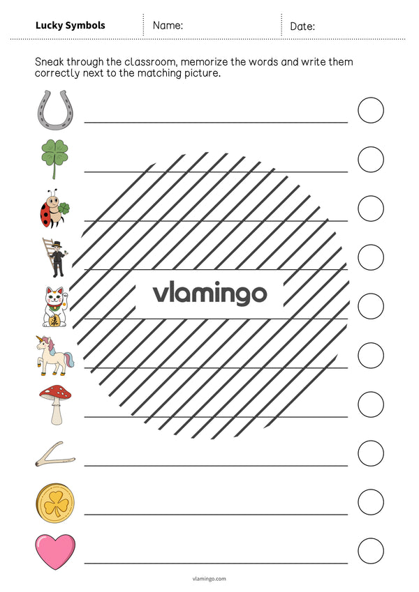 de englisch lucky symbols running dictation 009