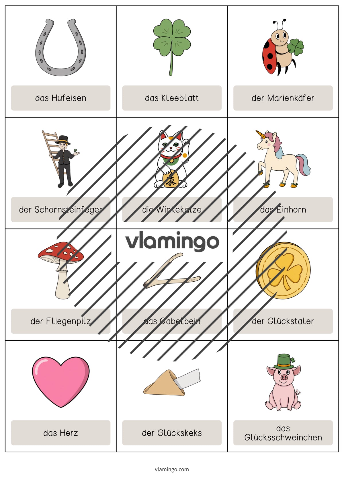 de englisch lucky symbols vocabulary cards 003