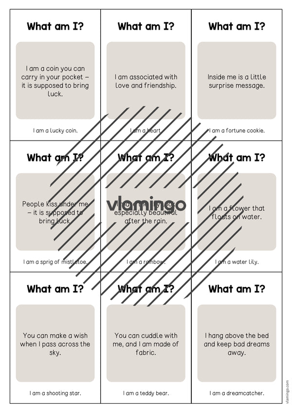 de englisch lucky symbols what am i cards 004