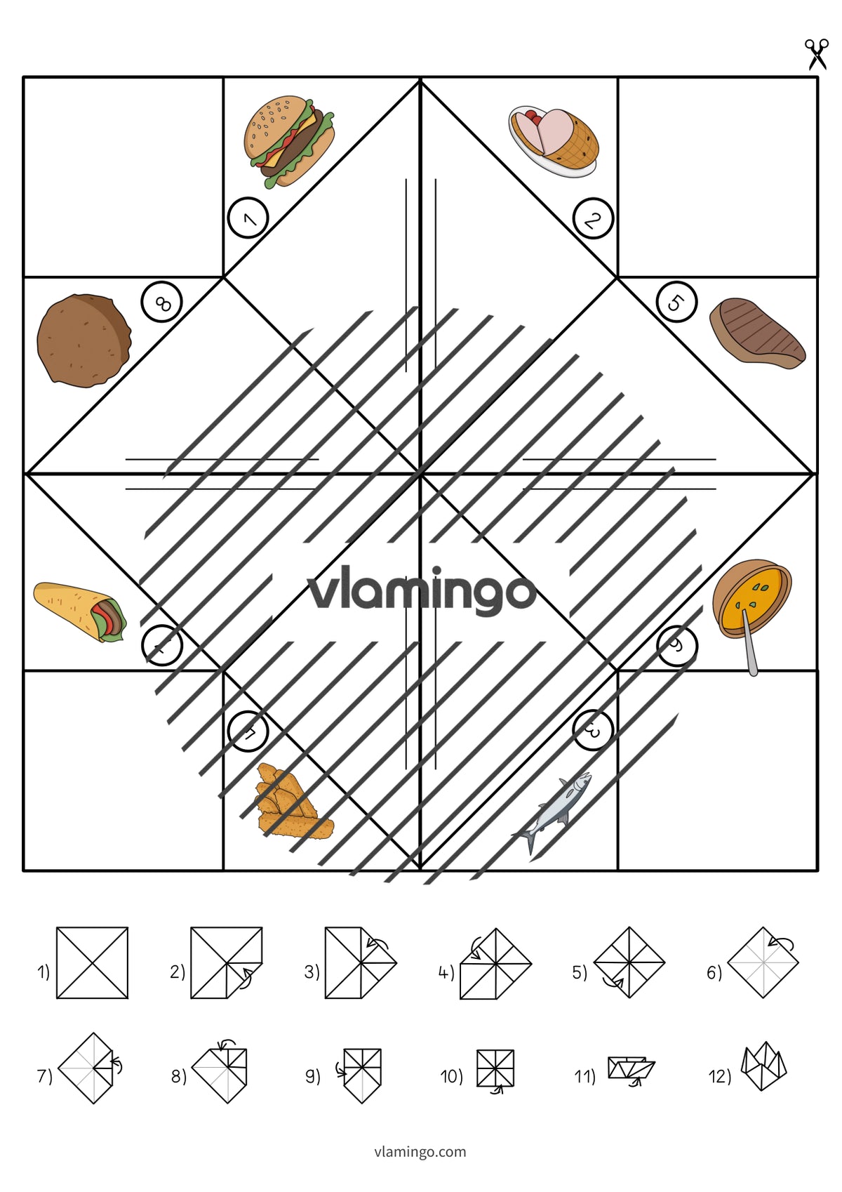 de englisch lunch dinner cootie catcher 009