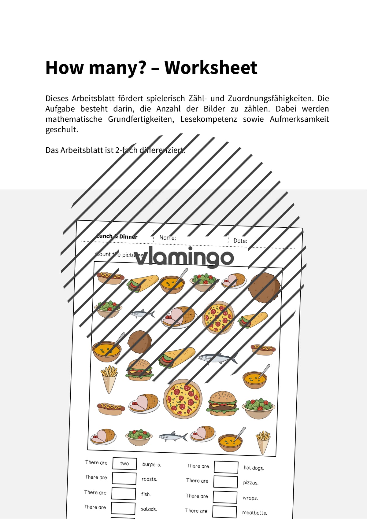 de englisch lunch dinner how many worksheet 002