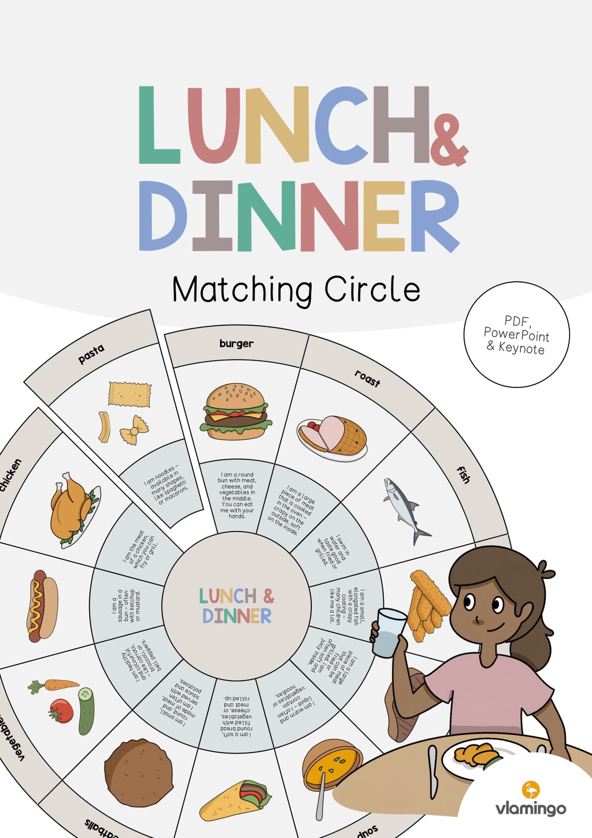 de englisch lunch dinner matching circle 001