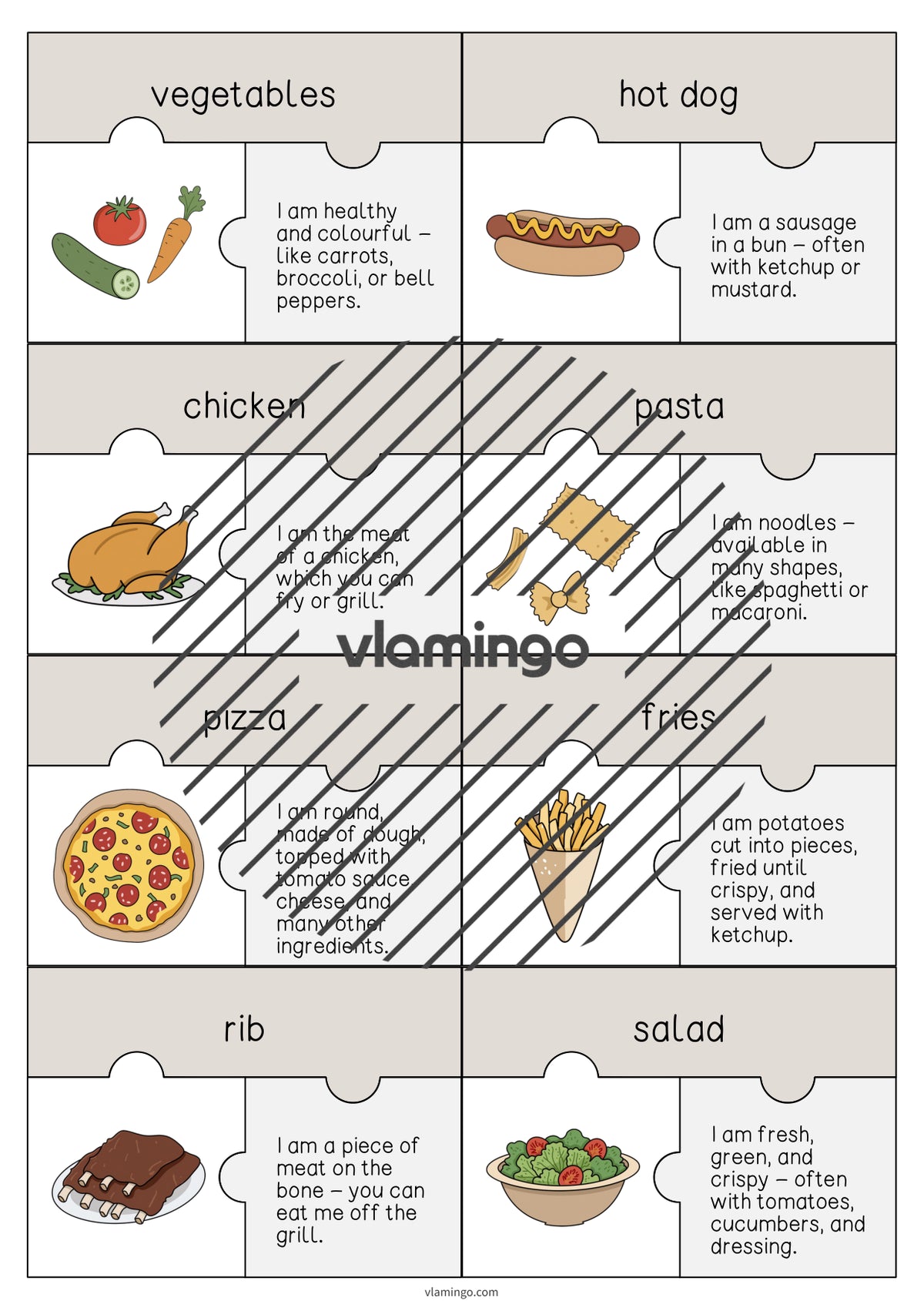 de englisch lunch dinner puzzle 004