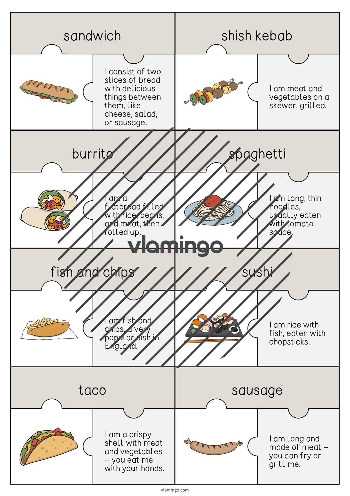 de englisch lunch dinner puzzle 005