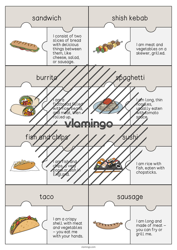 de englisch lunch dinner puzzle 005