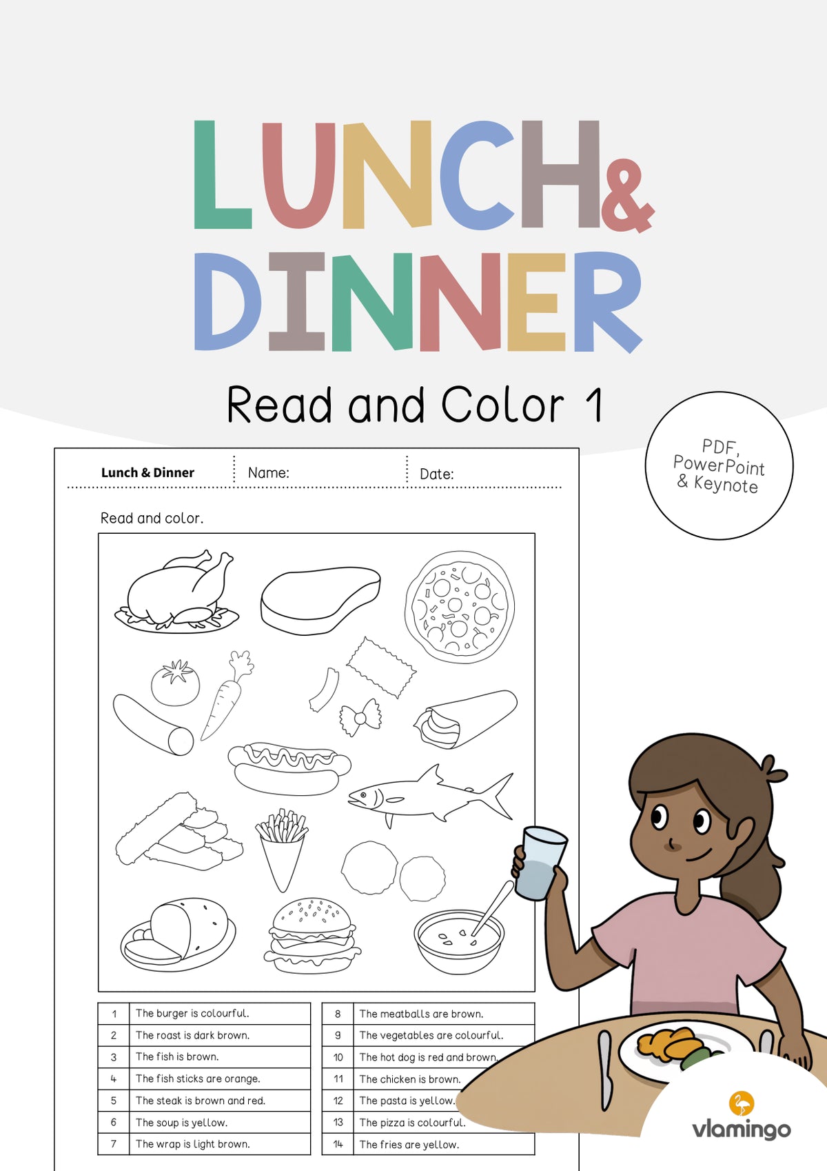 de englisch lunch dinner read and color 1 001