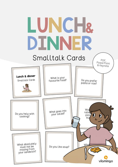 Lunch & Dinner / Mittag- & Abendessen: Smalltalk Cards (Englisch)