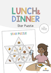 de englisch lunch dinner star puzzle 001