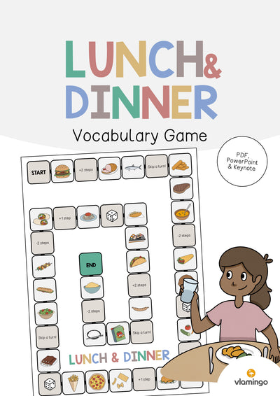 Lunch & Dinner / Mittag- & Abendessen: Vocabulary Game (Englisch)
