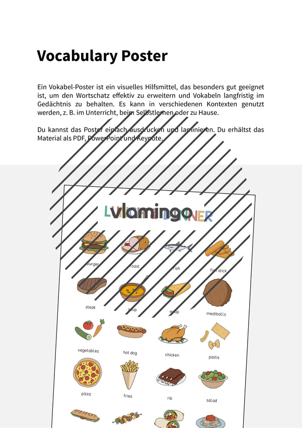 de englisch lunch dinner vocabulary poster 002