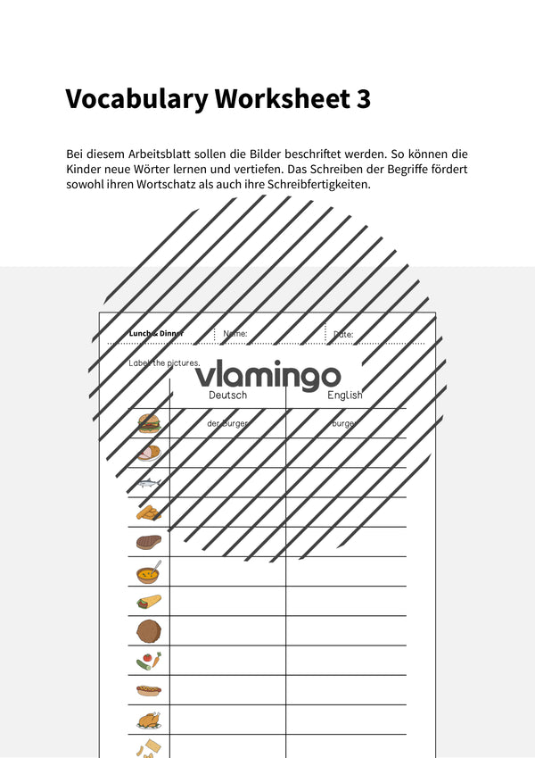 de englisch lunch dinner vocabulary worksheet 3 002