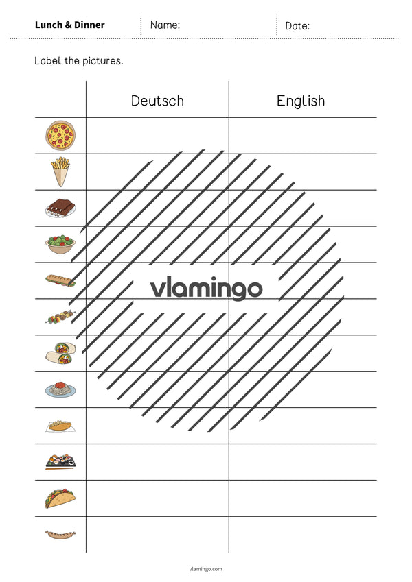 de englisch lunch dinner vocabulary worksheet 3 004