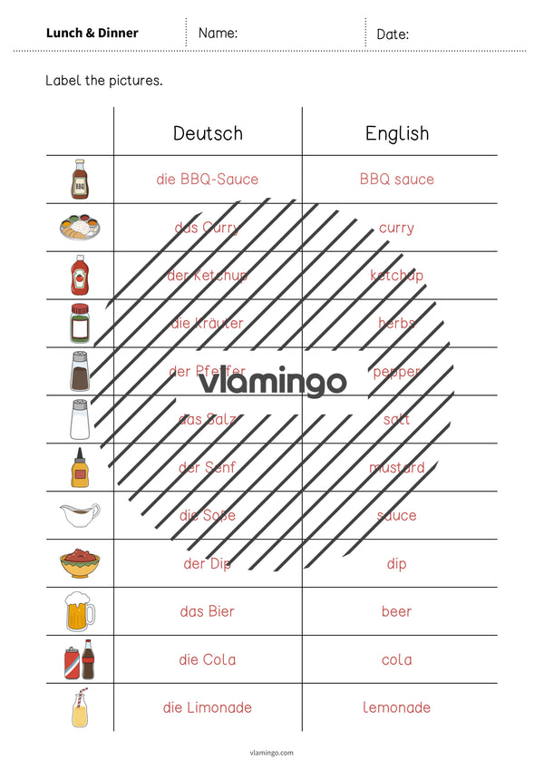 de englisch lunch dinner vocabulary worksheet 3 011
