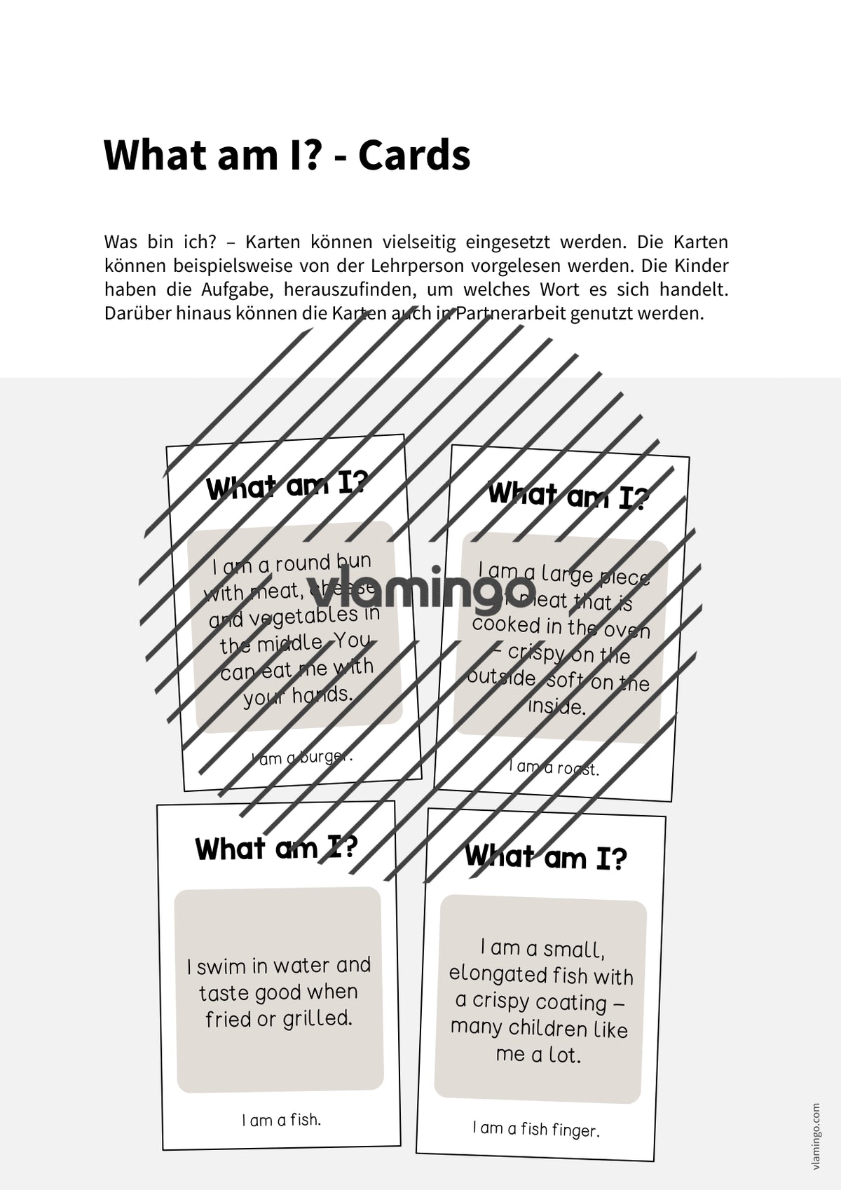 de englisch lunch dinner what am i cards 002