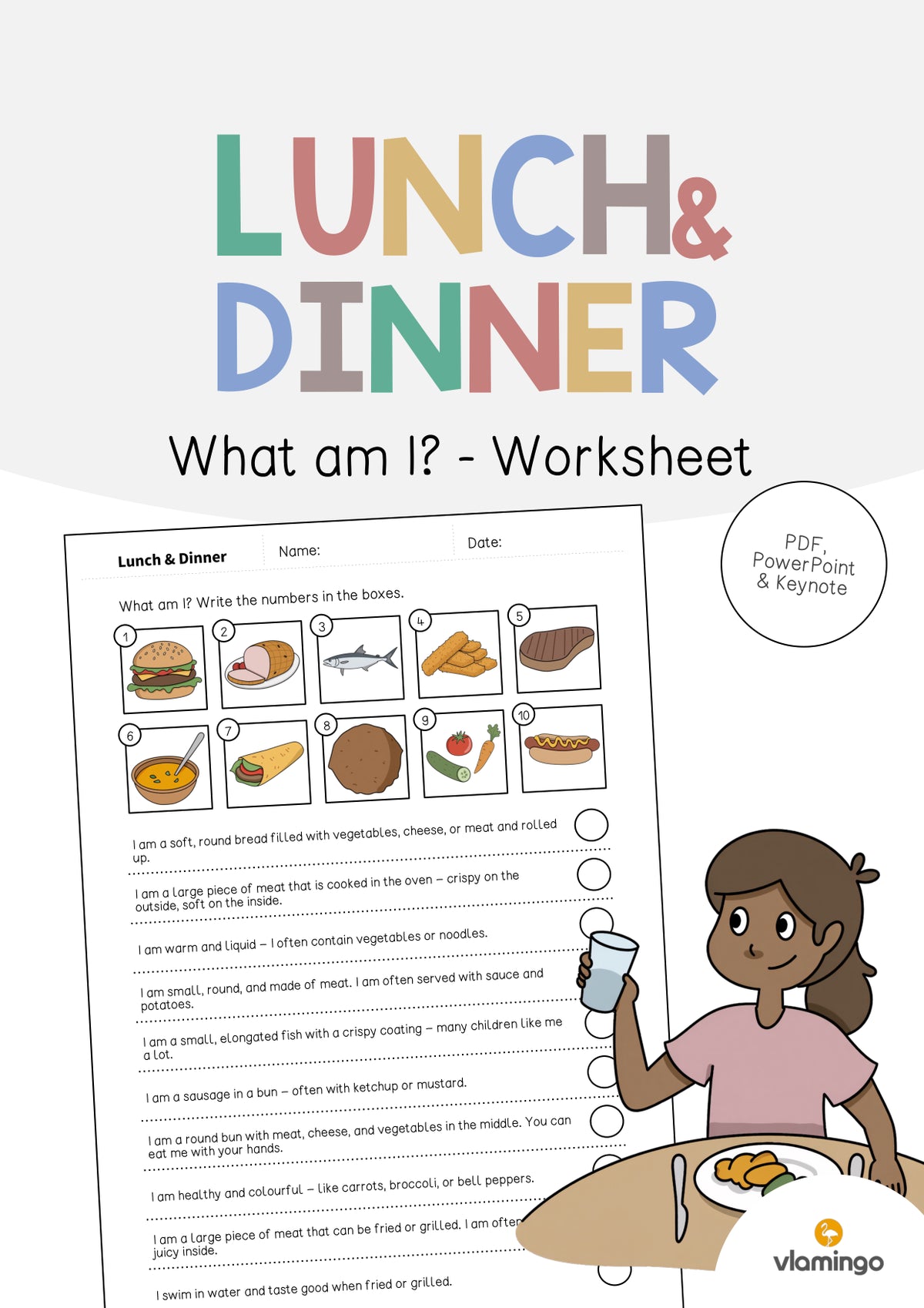 de englisch lunch dinner what am i worksheet 001