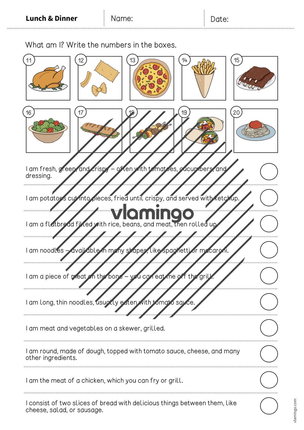de englisch lunch dinner what am i worksheet 004