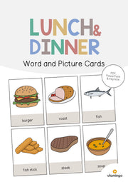 de englisch lunch dinner word and picture cards 001