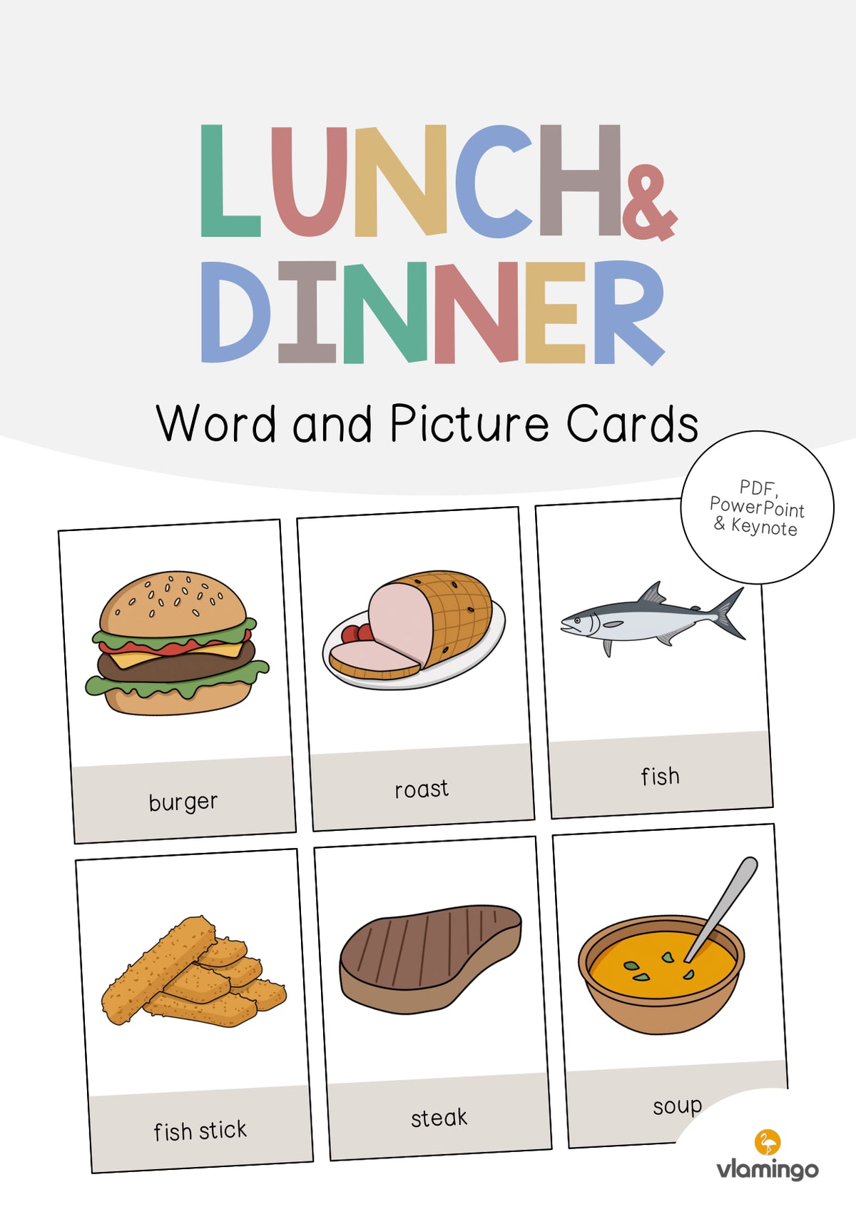 de englisch lunch dinner word and picture cards 001