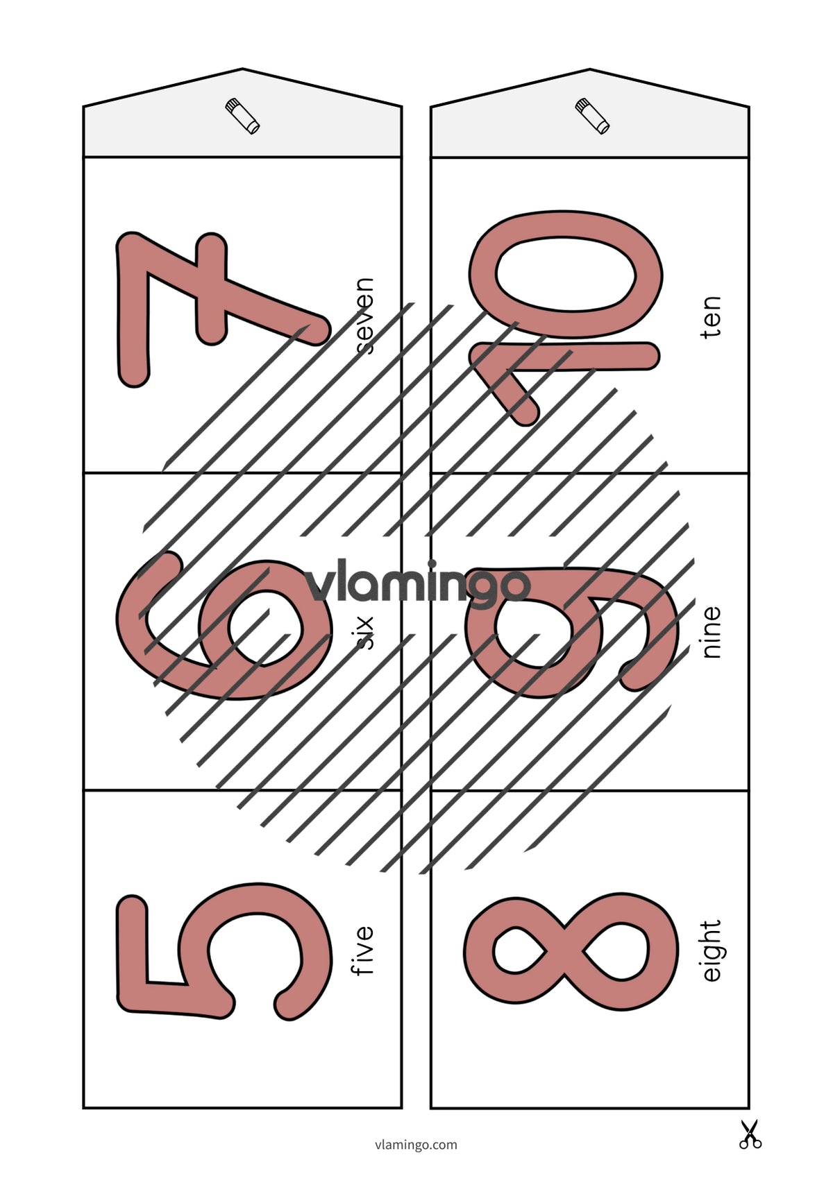 de englisch numbers accordion fold 005