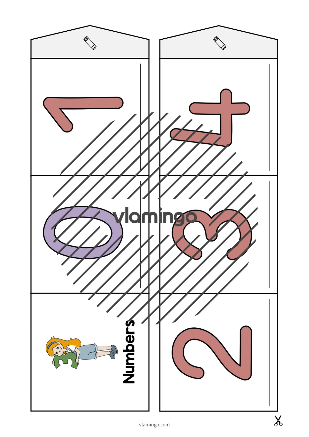 de englisch numbers accordion fold 009