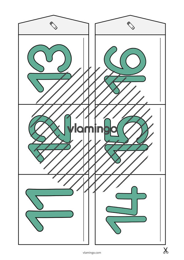 de englisch numbers accordion fold 011