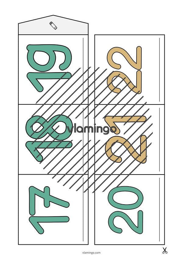 de englisch numbers accordion fold 012