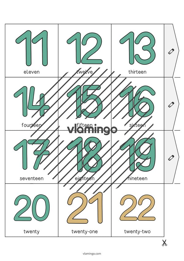 de englisch numbers accordion fold 015