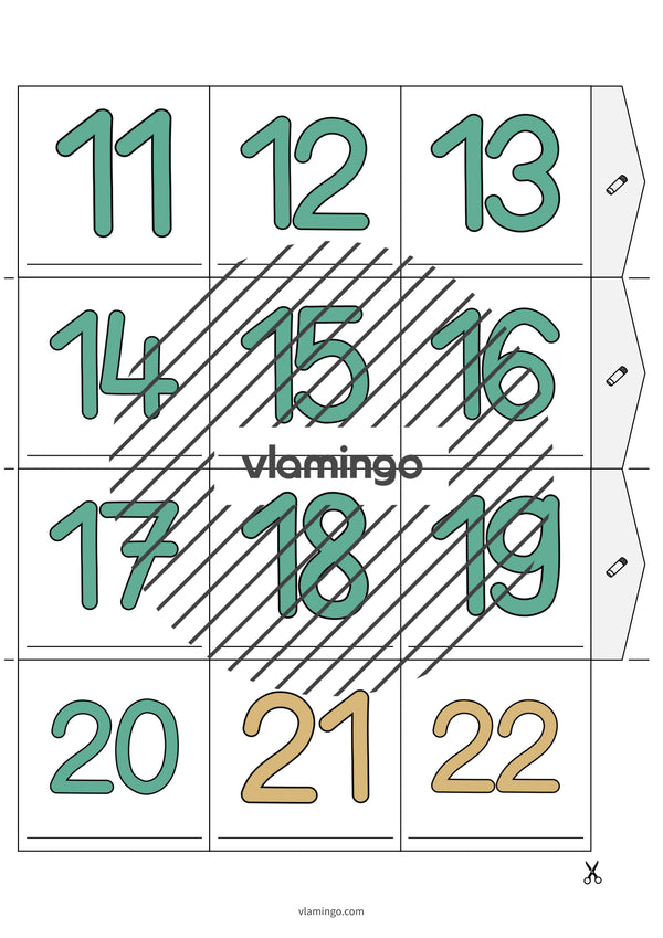 de englisch numbers accordion fold 018