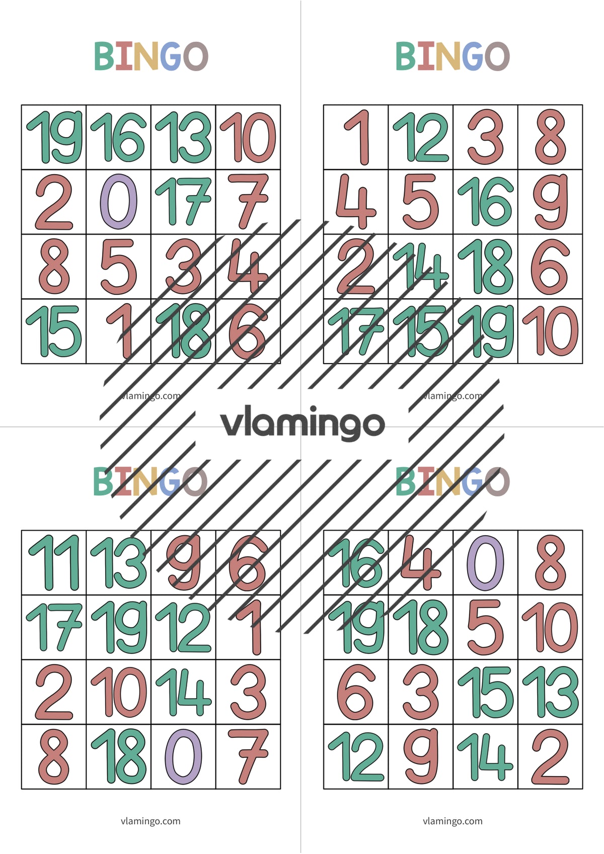 de englisch numbers bingo 014
