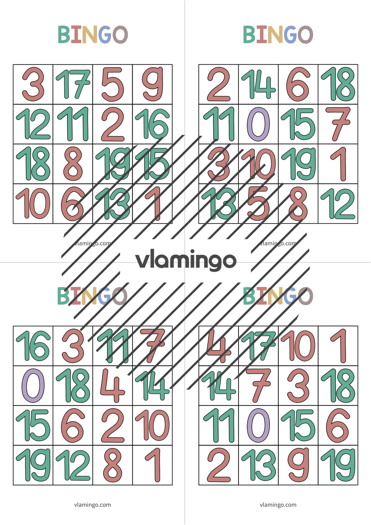 de englisch numbers bingo 020