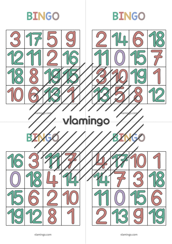 de englisch numbers bingo 020