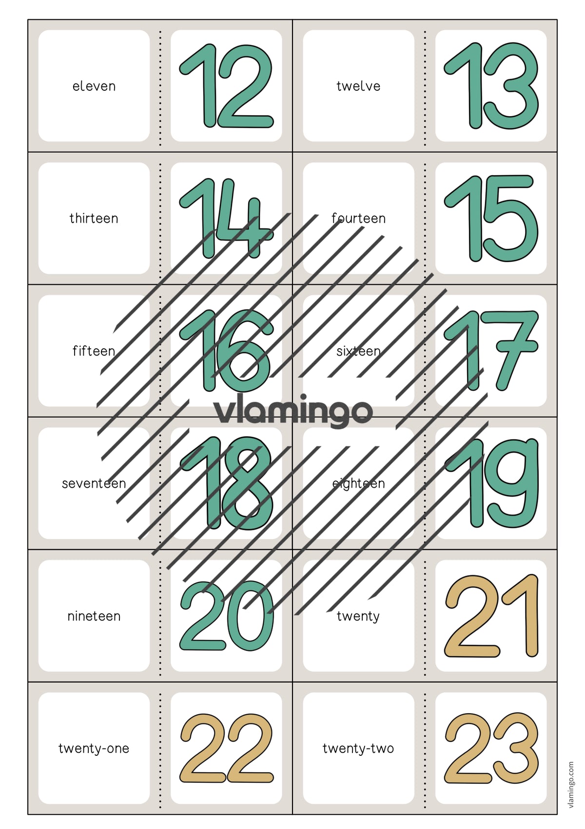 de englisch numbers domino 004