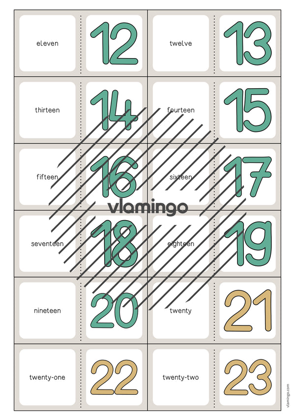 de englisch numbers domino 004
