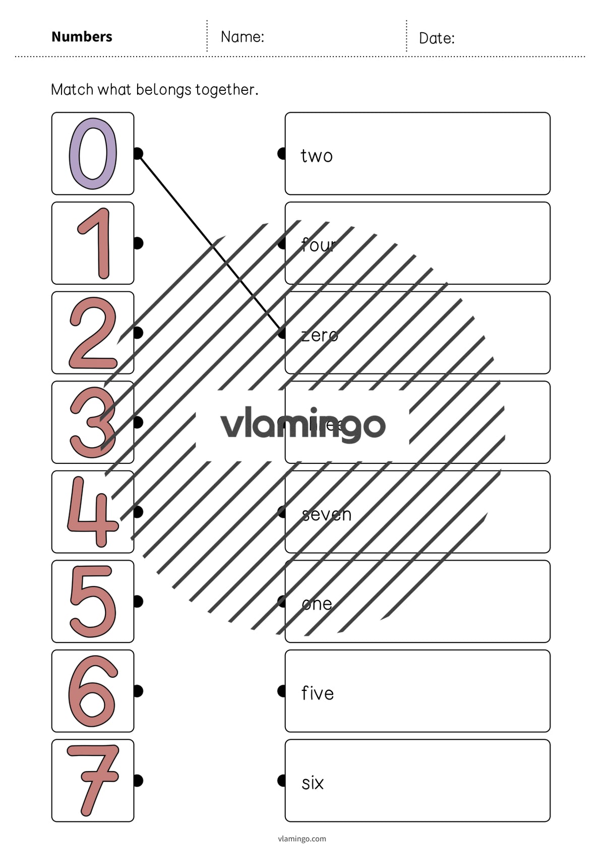 de englisch numbers draw the lines 2 003