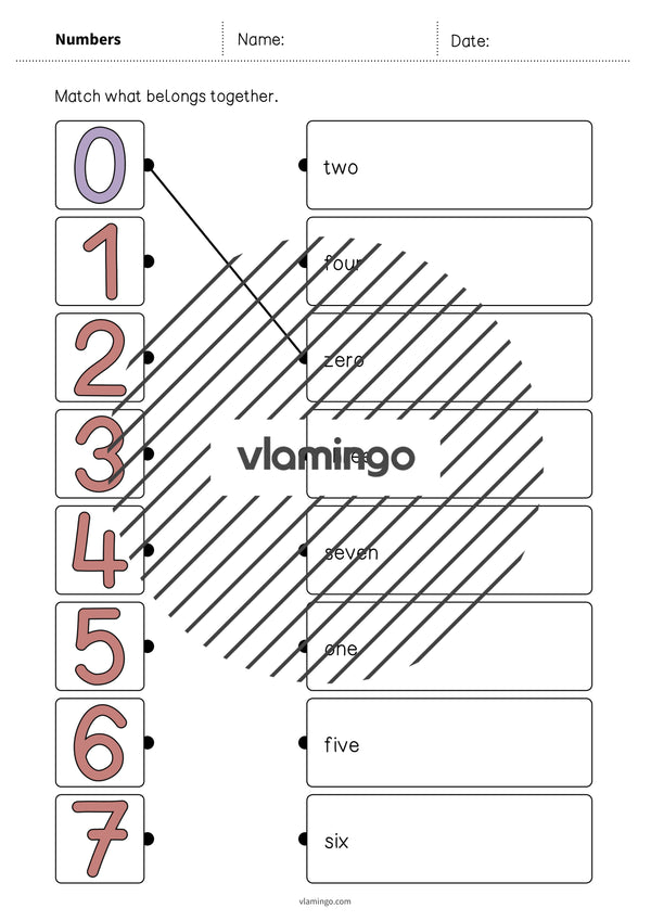 de englisch numbers draw the lines 2 003
