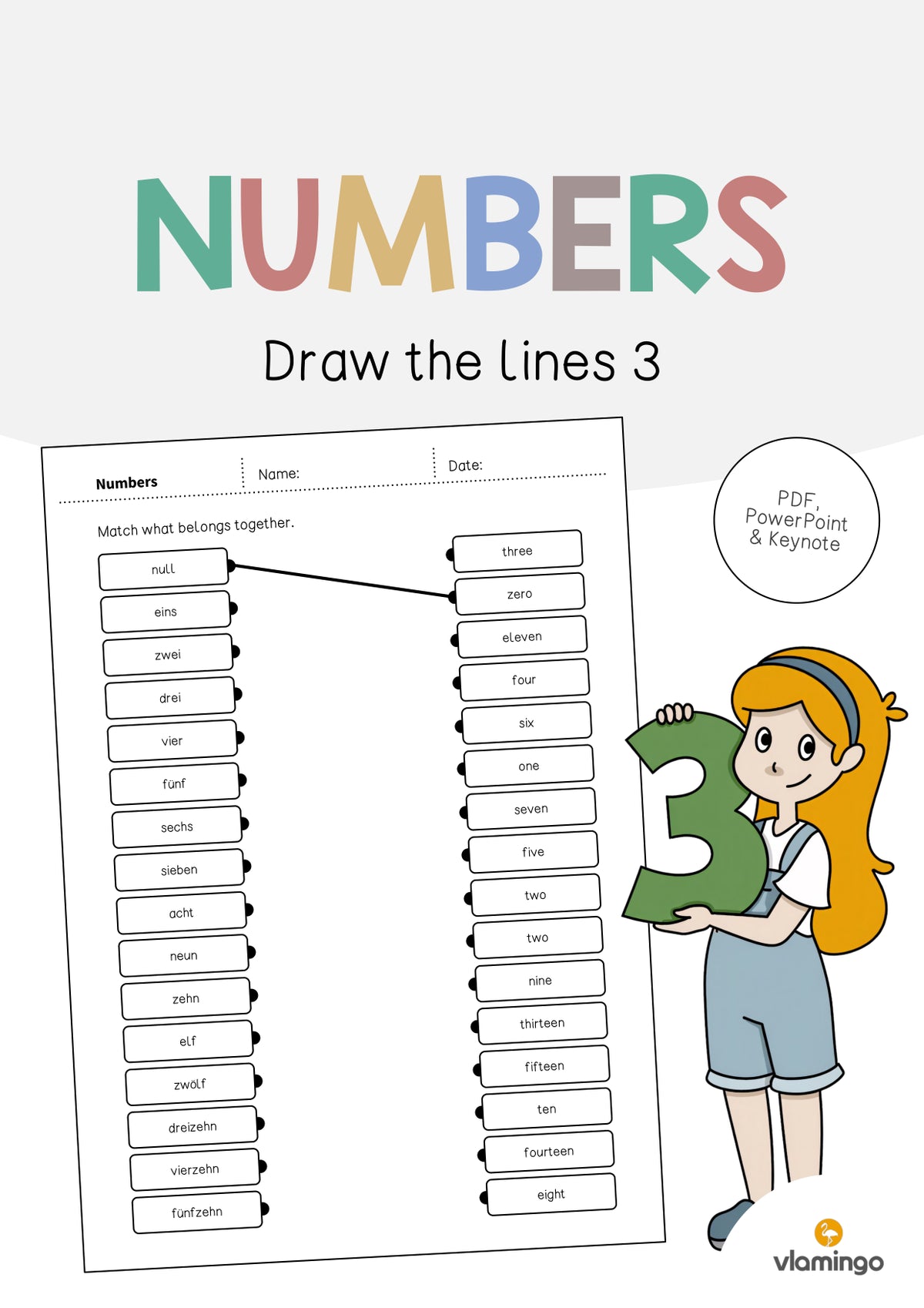 de englisch numbers draw the lines 3 001